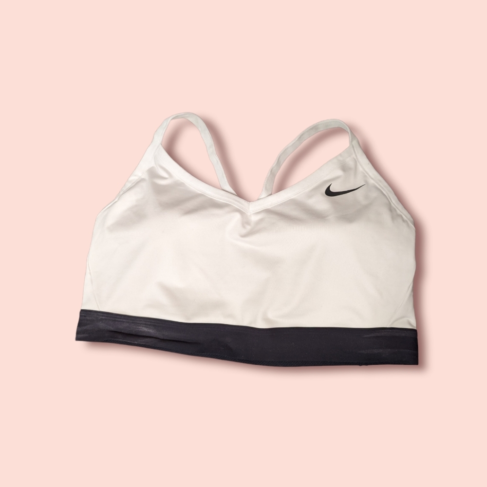 Nike White Indy Sports Bra 1X